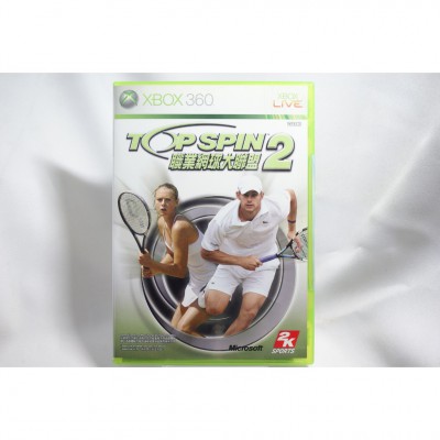 二手 亞版 XBOX 360 職業網球大聯盟 2 TOP SPIN 2