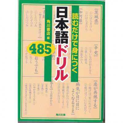 二手日語原文書 485題只要看就能學會的日語 角川書店 日語學習 (読むだけで身につく日本語ドリル485)