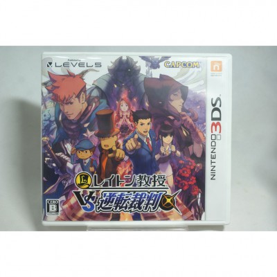 二手 純日版 任天堂 3DS N3DS 雷頓教授 VS 逆轉裁判